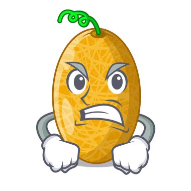 Kızgın tatlı tatlı özsu kavun kase karikatür