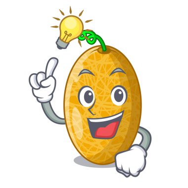 Bir fikir lezzetli honeydew maskotu izole kavun var