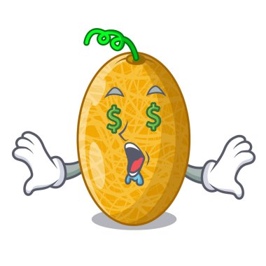 Para göz lezzetli honeydew maskotu izole kavun