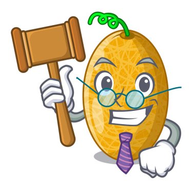 Yargıç lezzetli honeydew maskotu izole kavun