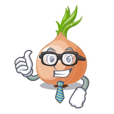 İşadamı karakter taze sebze soğan içinde belgili tanımlık çarşı