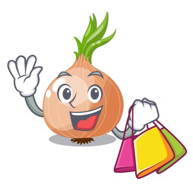 Karakter taze sebze soğan içinde belgili tanımlık çarşı alışveriş