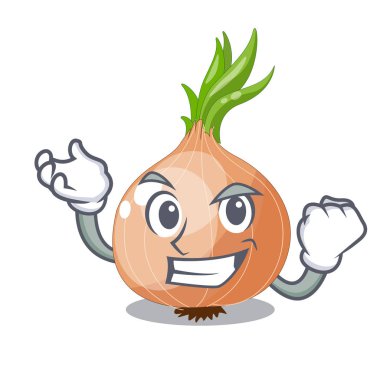 Başarılı karakter taze sebze soğan içinde belgili tanımlık çarşı