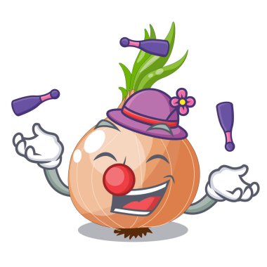 Çizgi film Olgun soğan mutfakta hokkabazlık