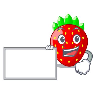 Mağaza meyve ile Yönetim Kurulu karakter çilekli tatlı