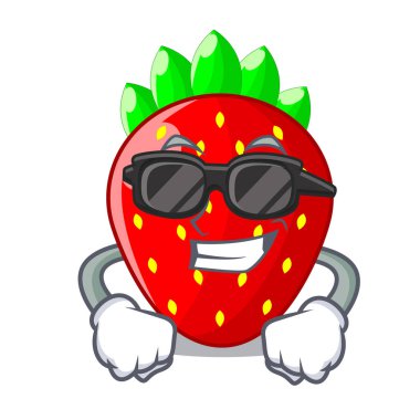 Ahşap kase çizgi film süper cool çilek meyve