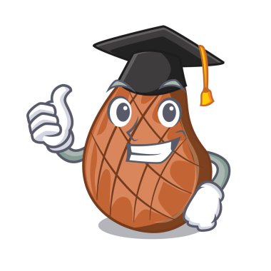 Mezuniyet karakter kesme tahtası üzerinde sığır eti biftek ızgara