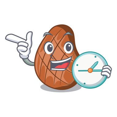 Saat karakter ızgara sığır eti biftek kesme tahtası üzerinde ile