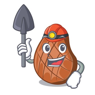 Çizgi film mutfak vektör çizim ızgara sığır eti biftek pişmiş madenci