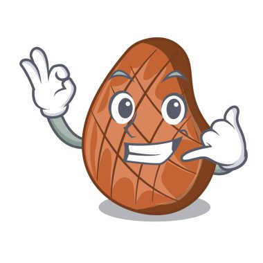 Bana maskotu izole lezzetli sığır eti biftek de