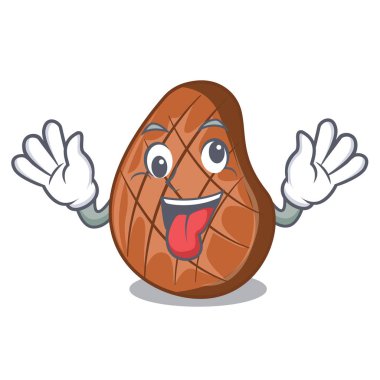 Maskot izole deli lezzetli sığır eti biftek