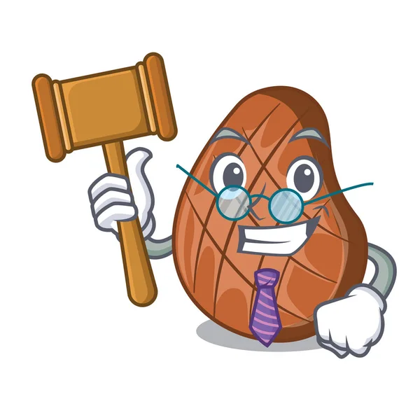 Maskot izole Yargıç lezzetli sığır eti biftek