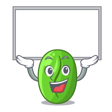 Yönetim Kurulu karakter yeşil kahve çekirdekleri kadar Pazar vektör çizim