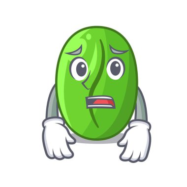 Çizgi film kase korkuyor yeşil kahve çekirdekleri