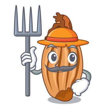 Çiftçi karikatür soğancık soğan masada