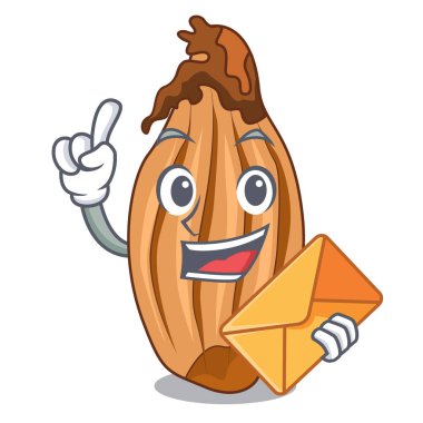 Zarf karakter taze soğan ile çiftçi Market