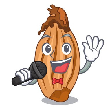 Singing olgun soğancık bir maskot izole