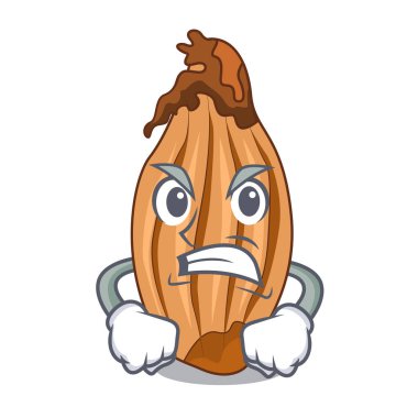 Kızgın bir maskot olgun soğancık izole