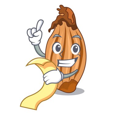 Menü olgun soğancık bir maskot izole