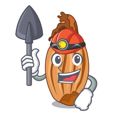 Madenci olgun soğancık bir maskot izole