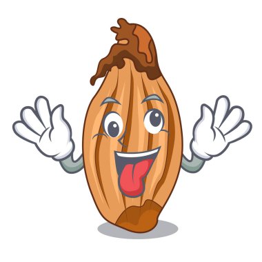 Bir cam kase karikatür vektör çizim içinde deli soğancık