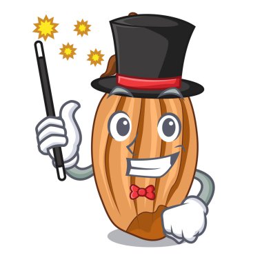 Sihirbaz soğancık bir cam kase karikatür