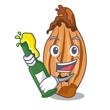 Bir cam kase karikatür ile bira soğancık