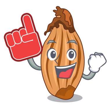 Köpük parmak soğancık bir cam kase karikatür