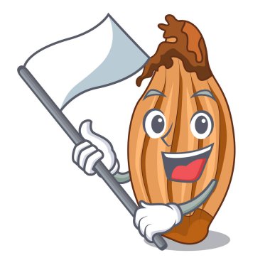 Bir cam kase karikatür ile bayrak soğancık