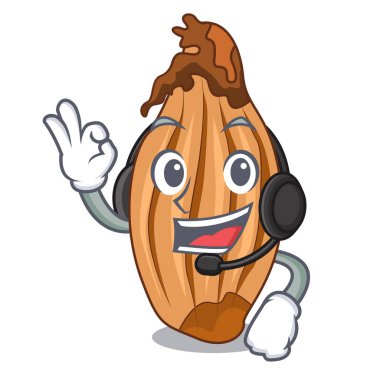 Bir cam kase karikatür ile kulaklık soğancık