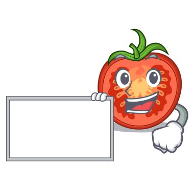 Yönetim Kurulu karakter domates dilimleri ile gıda dekor için