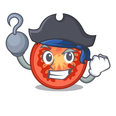 Korsan karakter domates dilimleri gıda dekor için