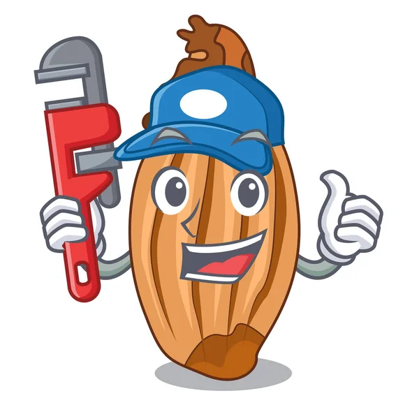 Tesisatçı soğancık bir cam kase karikatür