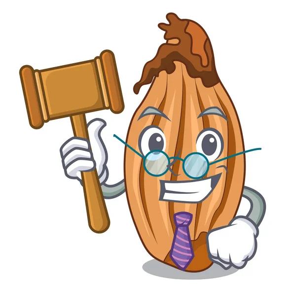 Yargıç soğancık bir cam kase karikatür