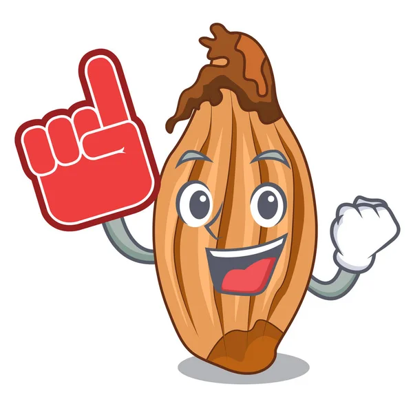 Köpük parmak soğancık bir cam kase karikatür