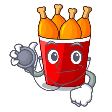 Kızarmış Doktor karakter kova tavuk lokanta