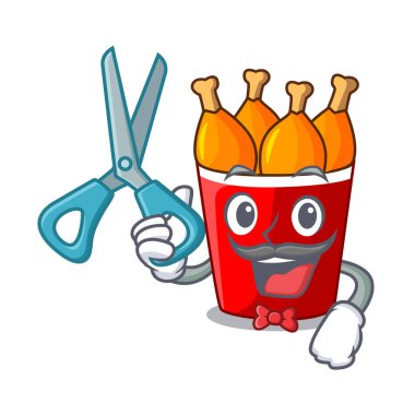 Kuaför karakter kova kızarmış tavuk lokanta