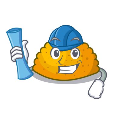 Plaka karikatür lezzetli kızarmış köftesi mimar