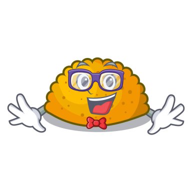 Geek lezzetli kızarmış köftesi tabağı karikatür