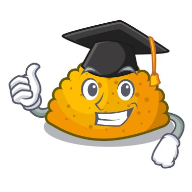 Mezuniyet lezzetli kızarmış köftesi tabağı karikatür