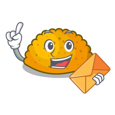 Zarf lezzetli kızarmış köftesi ile plaka karikatür