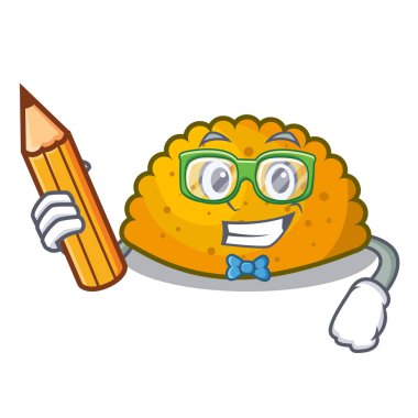 Öğrenci lezzetli kızarmış köftesi tabağı karikatür