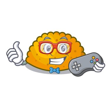 Maskot izole oyun kızarmış köftesi