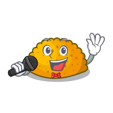 Maskot izole kızarmış şarkı köftesi