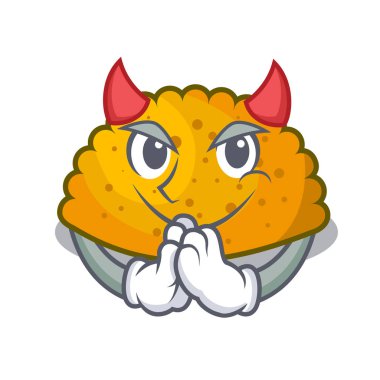 Maskot izole kızarmış şeytan köftesi