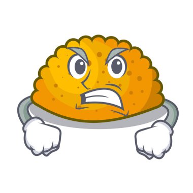 Maskot izole kızgın kızarmış köftesi