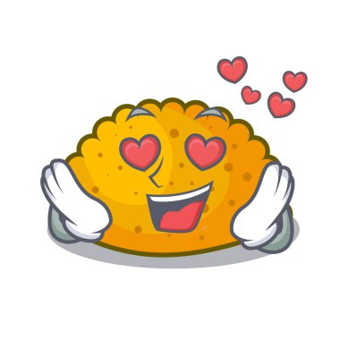 Aşık maskotu izole köftesi kızarmış