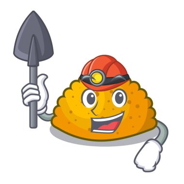 Maskot izole kızarmış madenci köftesi