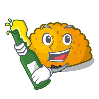 Bira tablo karikatür ile ev yapımı köftesi