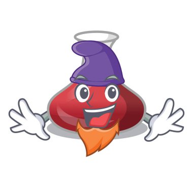 Elf karakter cam sürahi kırmızı şarap ile